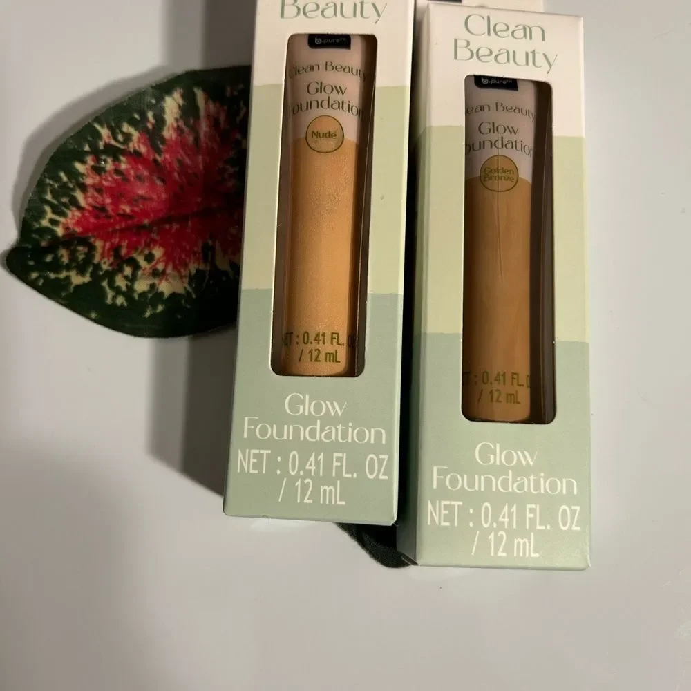 🛍️2X B-Pure Clean Beauty Glow Foundation Golden Bronze NET:0.41FL.OZ/12mL💥